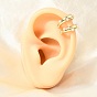 Pendientes de pulsera de latón y plástico ABS con perlas para mujer, chapado en rack, larga duración plateado, sin plomo y cadmio, real 18 k chapado en oro
