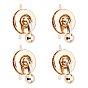 4 Set Round Alloy Clasp Lock, with Iron Shim & Screws, for Bag Replacement Accessories