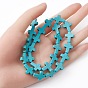 Synthetic Turquoise Beads Strands, Dyed, Cross