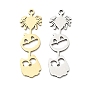 Halloween 201 Stainless Steel Pendants, Pumpkin & Spider & Owl Charms