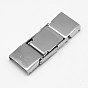 Rectangle 201 Stainless Steel Watch Band Clasps, 33x11x4mm, Hole: 1x10mm