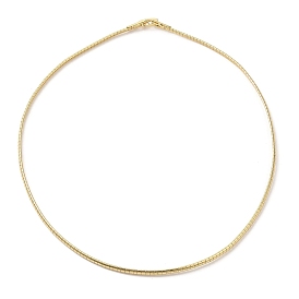 Rack Plating Brass Round Rope Chain Necklaces, Long-Lasting Plated, Cadmium Free & Lead Free