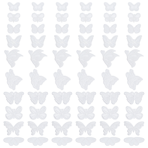 60 шт. 10 стили полиэфирное кружево бабочка украшения аксессуары