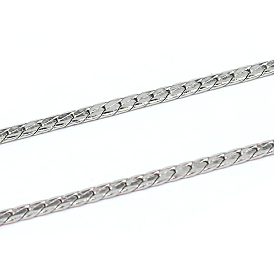 304 Stainless Steel Curb Chains, Soldered, 0.5mm