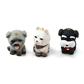 Милые подвески из непрозрачной смолы, с золотой железной петлей