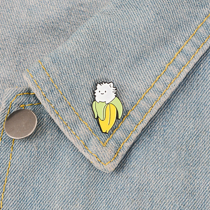 Cute Cat Animal Alloy Brooch Pin for Denim Jacket Collar Badge