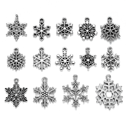 Тибетский сплав стиля большие кулоны, на Рождество, снежинка