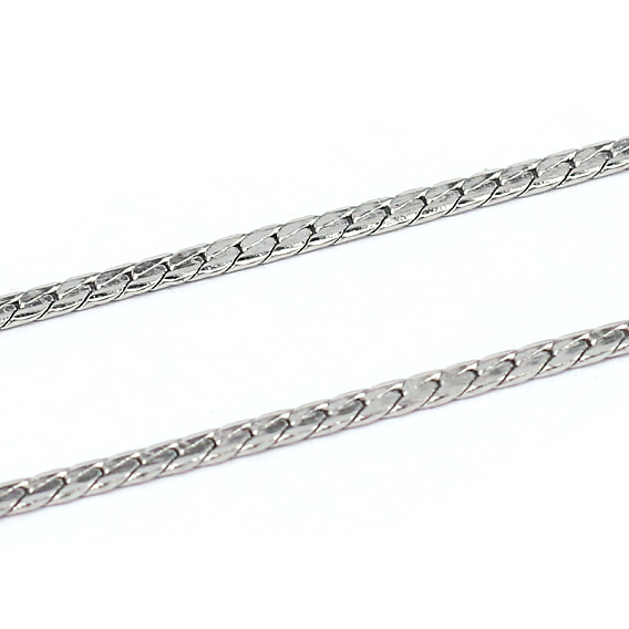 304 Stainless Steel Curb Chains, Soldered, 0.5mm