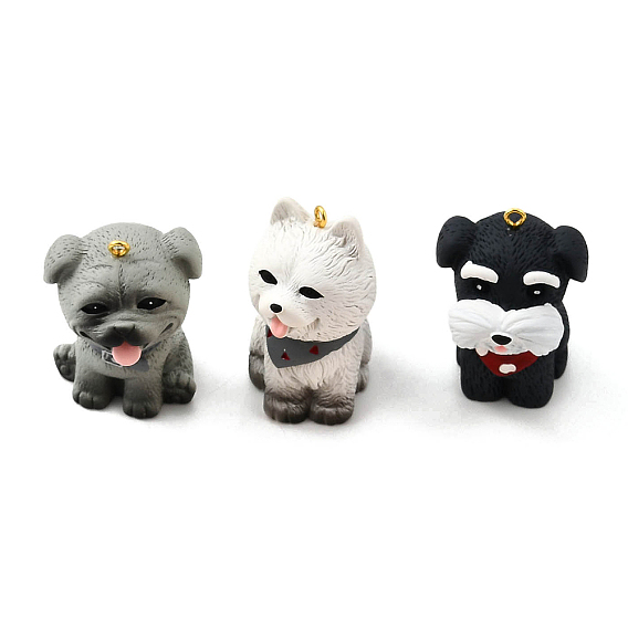 Милые подвески из непрозрачной смолы, с золотой железной петлей