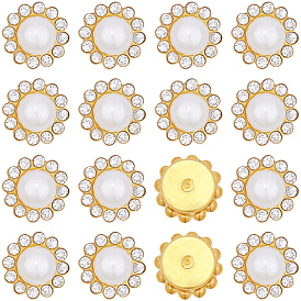 120шт. страз, пришиваемых утюгом, с абс пластмассовыми жемчужными бисером, полукруглый