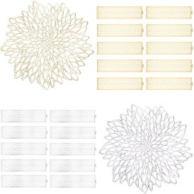 ARRICRAFT 22Pcs 4 Style Paper Napkin Buckle, PVC Washable Placemat, PVC Plastic Placemats for Dining Table, Napkin Holder Adornment, Restaurant Daily Accessiroes