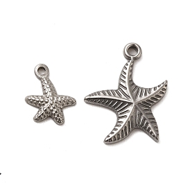 304 подвески из нержавеющей стали, очарование морской звезды