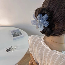 Стильные женские заколки для волос — большой размер в виде цветка из ацетата