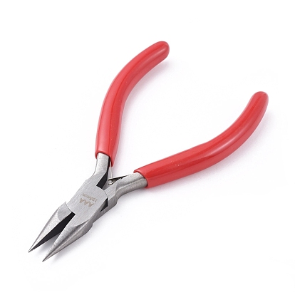 Jewelry Pliers, #50 Steel(High Carbon Steel) Short Chain Nose Pliers, 135x55mm