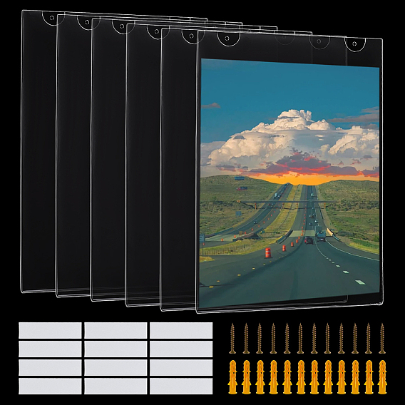 Rectangle Acrylic Wall Document Holder