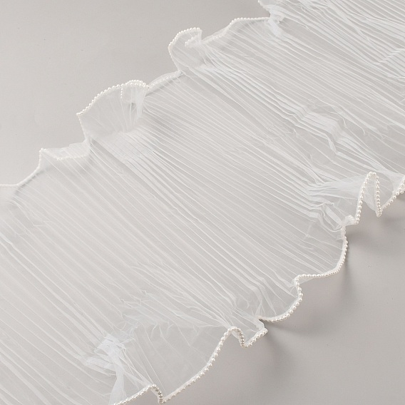 Ramo de flores de poliéster envoltura de papel de malla, para el día de San Valentín, boda, decoración de cumpleaños, con cuentas de plástico