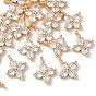 Dijes de latón con circonitas cúbicas de Shegrace, encantos de la flor, sin cadmio, plomo, níquel