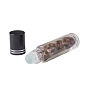 Glass Roller Ball Bottles, Essential Oil Refillable Bottle, with Gemstone Chip Beads, for Personal Care