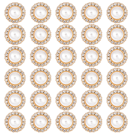 30шт. пластиковые кнопки, плоско-круглые