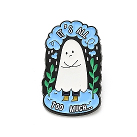 Эмалевые значки с изображением призрака на Хэллоуин, броши из сплава для одежды рюкзака