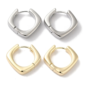 Brass Earring for Women, Rhombus, Hoop Earrings
