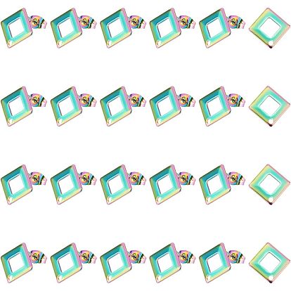 24шт. ионное покрытие (IP) 304 фурнитура для сережек-гвоздиков из нержавеющей стали, ромб