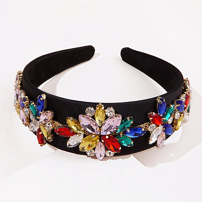 Colorful Geometric Irregular Gemstone Inlaid Headband - Sparkling Diamond, Exaggerated Personality.