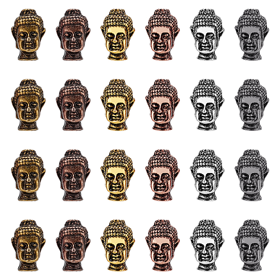Tibetan Style Alloy Beads, Buddha Head
