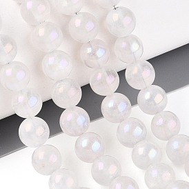 Гальванизировать природный кристалл кварца бусы пряди, круглые