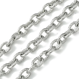 304 кабельные цепи из нержавеющей стали, текстурированные овальные цепные цепи, несварные, с катушкой