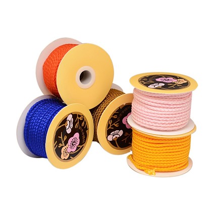 Плетеной нейлоновой нити, DIY материал для изготовления ювелирных изделий, 3.3 мм, около 13 м / рулон