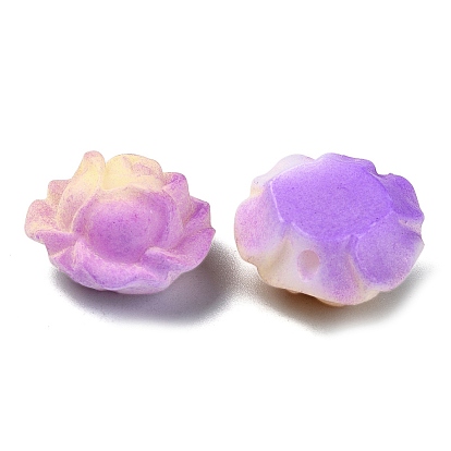 Light Change Resin Beads, Camellia Flower Beads
