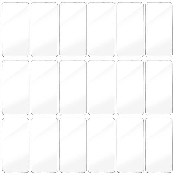 24 шт. прозрачный лист ПВХ, прямоугольные, с 1почтовой коробкой из гофрированной бумаги ПК