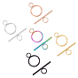 PVD Vacuum Plating 304 Stainless Steel Toggle Clasps, Ring