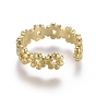 Adjustable Brass Toe Rings, Open Cuff Rings, Open Rings, Flower