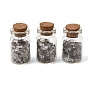 Verre transparent souhaitant une décoration de bouteille, avec des éclats de diamants Herkimer naturels à l'intérieur