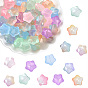 80Pcs Transparent Glass Beads, Star