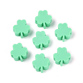 Бусины из полимерной глины , клевер