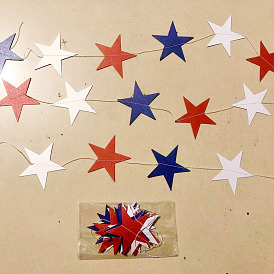 4th Of July Independence Day Paper Star Flags, Hanging Banner, for Party Festival Home Decorations