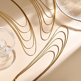 304 многослойные ожерелья из нержавеющей стали для женщин