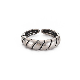 Croissant Open Cuff Ring, Tibetan Style Alloy Jewelry for Women, Cadmium Free & Lead Free