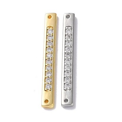 Латунные подвески из прозрачного кубического циркония, прямоугольник ссылки