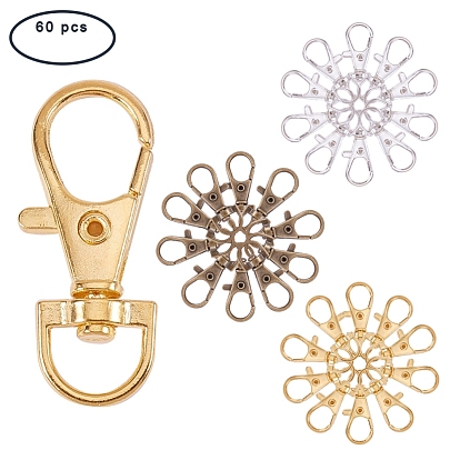 Alloy Swivel Lobster Claw Clasps, Swivel Snap Hook