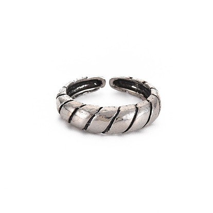 Croissant Open Cuff Ring, Tibetan Style Alloy Jewelry for Women, Cadmium Free & Lead Free
