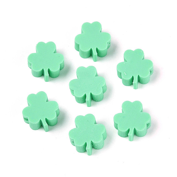 Бусины из полимерной глины , клевер