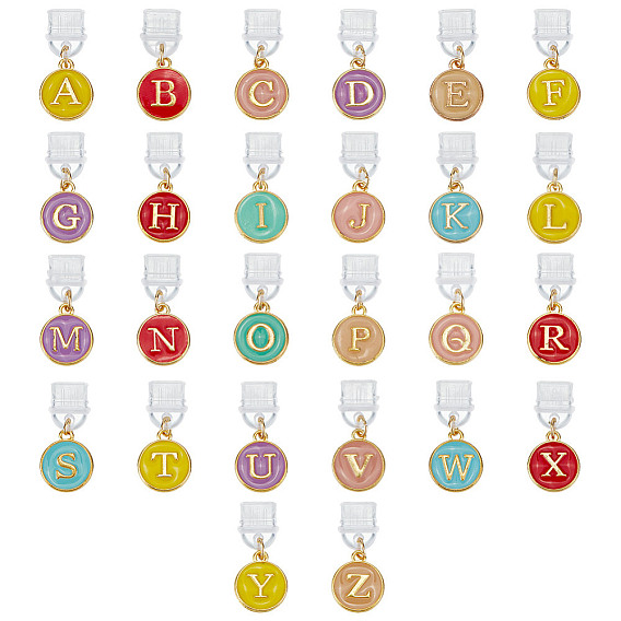 26шт пластиковые мобильные пылезащитные заглушки, с подвесками из эмали и сплава , Письмо ~ Z