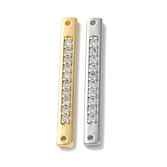 Латунные подвески из прозрачного кубического циркония, прямоугольник ссылки