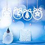 Christmas Theme DIY Food Grade Silicone Pendant Molds, Resin Casting Molds, Clay Craft Mold Tools