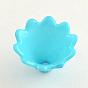 Opaque Acrylic Flower Bead Caps, Multi-Petal, 15x10mm, Hole: 2mm, about 1430pcs/500g