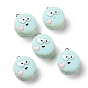 Opaque Resin Pendants, with Platinum Tone Iron Loops, Biscuit with Expression